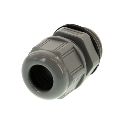 Molex 93600 Series Grey Nylon Cable Gland, M20 Thread, 6mm Min, 12mm Max, IP68