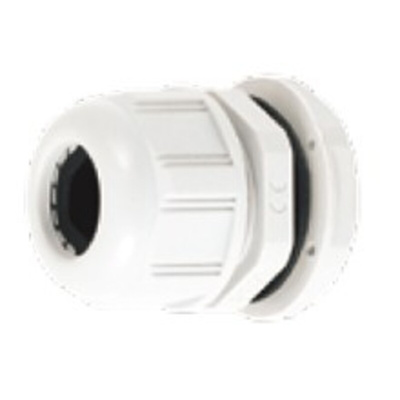 Molex 93600 Series Light Grey Nylon Cable Gland, M25 Thread, 11mm Min, 18mm Max, IP68