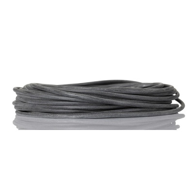 RS PRO Silicone Rubber Black Cable Sleeve, 1.2mm Diameter, 15m Length