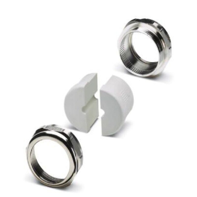 Phoenix Contact Silver Nickel Plated Brass Cable Gland, M50 Thread, 7.5mm Min, 8mm Max, IP65