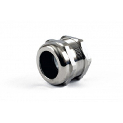 Hammond 1427BCG Series Grey Nickel Plated Brass Cable Gland, M32 Thread, 22mm Min, 32mm Max, IP68