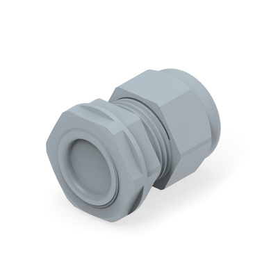 1SNG Series Grey PA 6 Cable Gland, M25 Thread, 11mm Min, 17mm Max, IP66, IP68