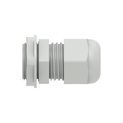 1SNG Series Light Grey PA 6 Cable Gland, PG11 Thread, 5mm Min, 10mm Max, IP66, IP68