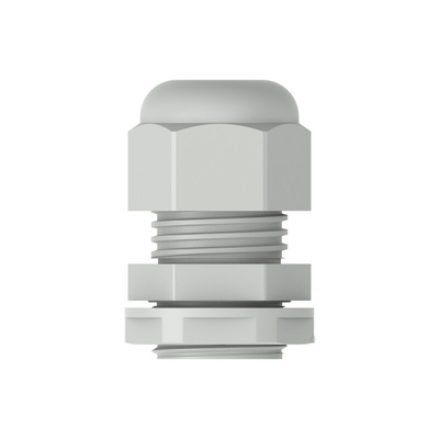 1SNG Series Light Grey PA 6 Cable Gland, PG11 Thread, 5mm Min, 10mm Max, IP66, IP68