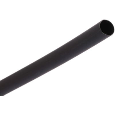 RS PRO Heat Shrink Tubing, Black 6.4mm Sleeve Dia. x 300mm Length 2:1 Ratio