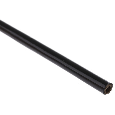 RS PRO Expandable Braided Silicone Rubber Glass Black Cable Sleeve, 4mm Diameter, 1m Length