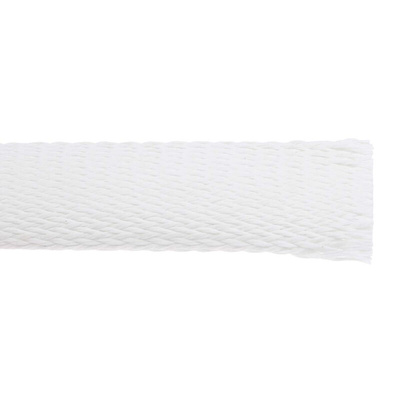 RS PRO Expandable Braided Fibreglass Natural Cable Sleeve, 20mm Diameter, 5m Length