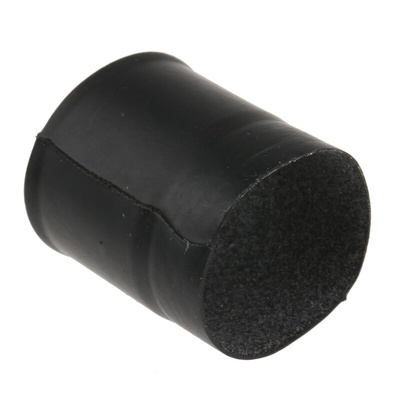 TE Connectivity Straight Black, Fluid Resistant Elastomer Adhesive Lined, 17mm