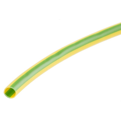 HellermannTyton PVC Green, Yellow Cable Sleeve, 4mm Diameter, 100m Length
