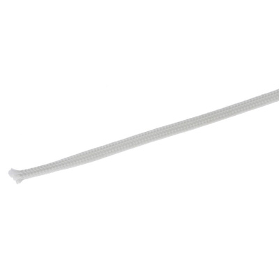 HellermannTyton Braided Fibreglass Natural Cable Sleeve, 1.5mm Diameter, 25m Length