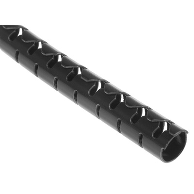 HellermannTyton PA 6 Black Cable Sleeve, 8mm Diameter, 25m Length, Helawrap Series