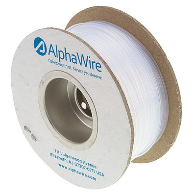 Alpha Wire PTFE Natural Cable Sleeve, 1.14mm Diameter, 30m Length