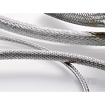TE Connectivity Braided Copper Cable Sleeve, 10mm Diameter, 10m Length, LWB Series