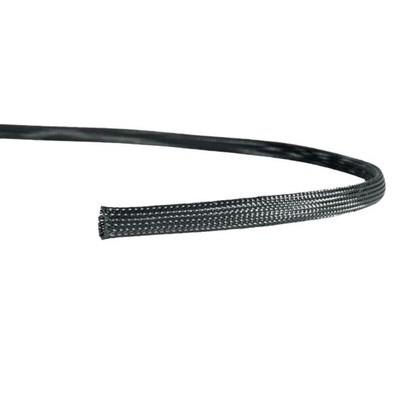 HellermannTyton Expandable Braided PET Black Cable Sleeve, 3mm Diameter, 5m Length, HEGP Series