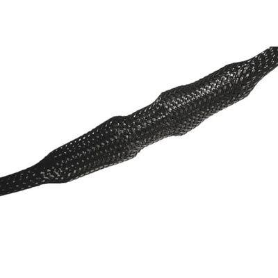 HellermannTyton Expandable Braided PET Black Cable Sleeve, 4mm Diameter, 5m Length, HEGP Series