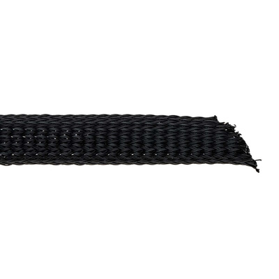 HellermannTyton Expandable Braided PET Black Cable Sleeve, 12mm Diameter, 5m Length