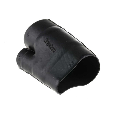 TE Connectivity 45° Side Breakout Black, Fluid Resistant Elastomer, 13.2mm