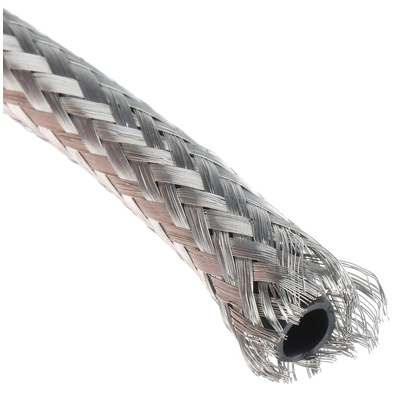 TE Connectivity Expandable Braided Copper Silver Cable Sleeve, 7.5mm Diameter, 10m Length, RayBraid Series