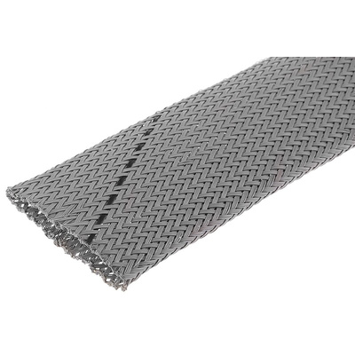HellermannTyton Expandable Braided PET Grey Cable Sleeve, 27mm Diameter, 10m Length