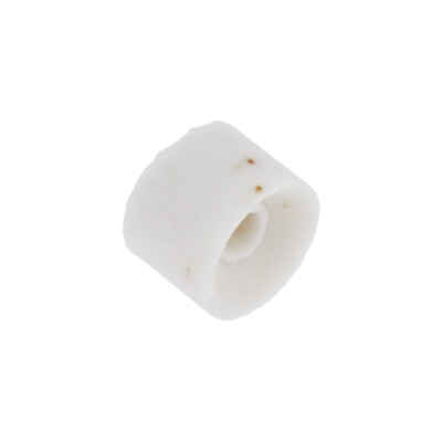 White Ceramic Bead 1mm Bore Size +1200°C