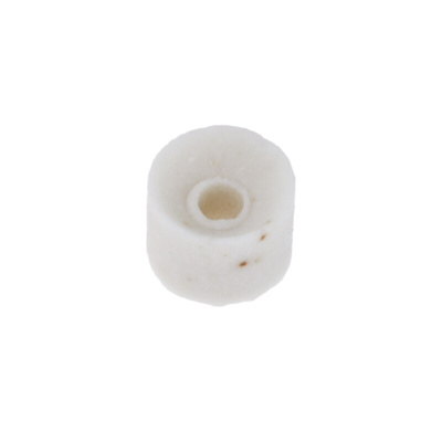 White Ceramic Bead 1mm Bore Size +1200°C