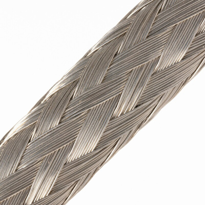 Alpha Wire Expandable Braided Tinned Copper Silver Cable Sleeve, 11.11mm Diameter, 30m Length
