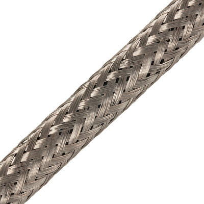 TE Connectivity Expandable Braided Nickel Plated Copper Alloy Cable Sleeve, 4mm Diameter, 10m Length, RayBraid Series