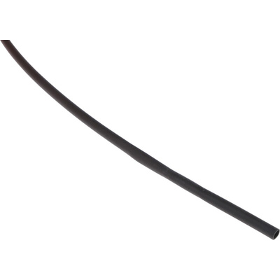 RS PRO Heat Shrink Tubing, Black 1.6mm Sleeve Dia. x 25m Length 2:1 Ratio