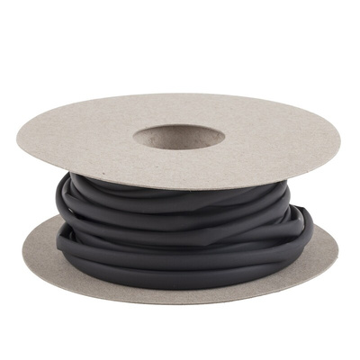 RS PRO Heat Shrink Tubing, Black 4.8mm Sleeve Dia. x 20m Length 2:1 Ratio