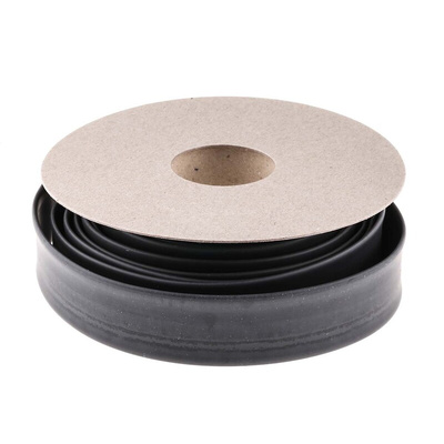 RS PRO Heat Shrink Tubing, Black 19mm Sleeve Dia. x 6m Length 2:1 Ratio