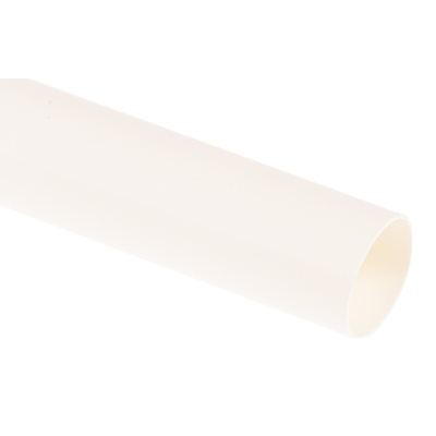 RS PRO Heat Shrink Tubing, White 9.5mm Sleeve Dia. x 1.2m Length 2:1 Ratio