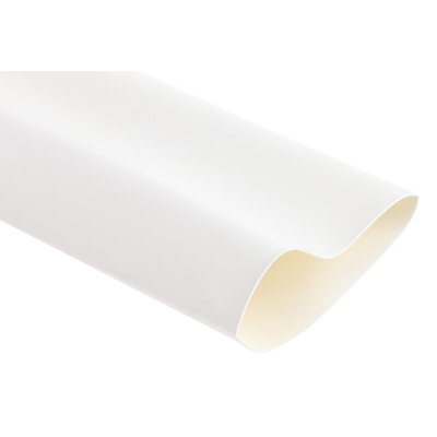 RS PRO Heat Shrink Tubing, White 38.1mm Sleeve Dia. x 1.2m Length 2:1 Ratio