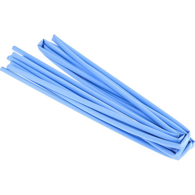 RS PRO Heat Shrink Tubing, Blue 6.4mm Sleeve Dia. x 1.2m Length 2:1 Ratio