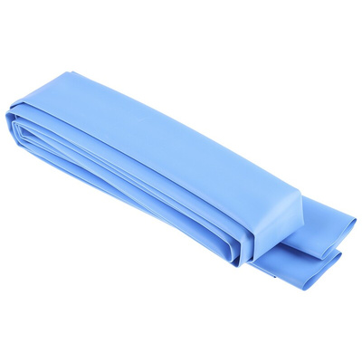 RS PRO Heat Shrink Tubing, Blue 38.1mm Sleeve Dia. x 1.2m Length 2:1 Ratio