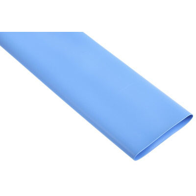 RS PRO Heat Shrink Tubing, Blue 38.1mm Sleeve Dia. x 1.2m Length 2:1 Ratio