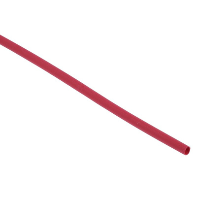 RS PRO Heat Shrink Tubing, Red 2.4mm Sleeve Dia. x 1.2m Length 2:1 Ratio