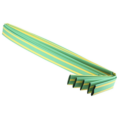 RS PRO Heat Shrink Tubing, Green 25.4mm Sleeve Dia. x 1.2m Length 2:1 Ratio