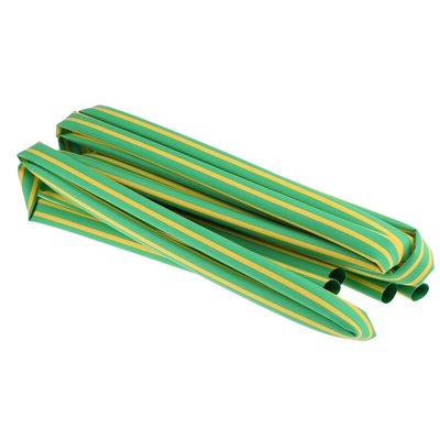 RS PRO Heat Shrink Tubing, Green 12.7mm Sleeve Dia. x 1.2m Length 2:1 Ratio
