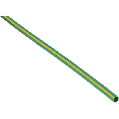 RS PRO Heat Shrink Tubing, Green 3.2mm Sleeve Dia. x 1.2m Length 2:1 Ratio