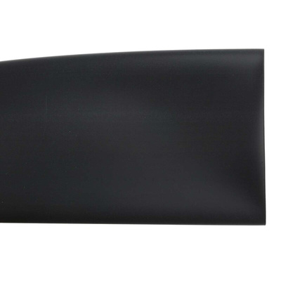 RS PRO Heat Shrink Tubing, Black 50.8mm Sleeve Dia. x 1.2m Length 2:1 Ratio