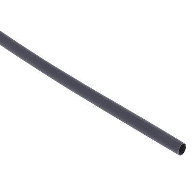 RS PRO Heat Shrink Tubing, Black 3.2mm Sleeve Dia. x 1.2m Length 2:1 Ratio