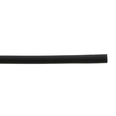 RS PRO Heat Shrink Tubing, Black 2.4mm Sleeve Dia. x 1.2m Length 2:1 Ratio