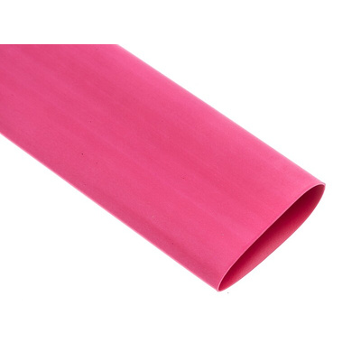 RS PRO Heat Shrink Tubing, Red 25.4mm Sleeve Dia. x 1.2m Length 2:1 Ratio
