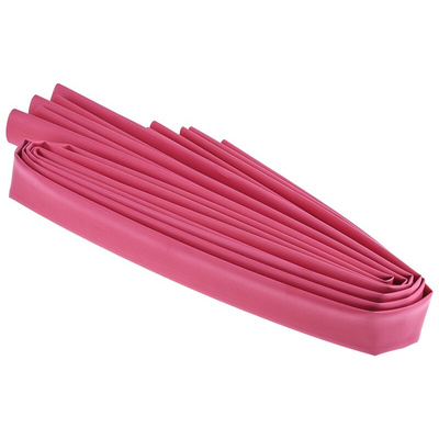 RS PRO Heat Shrink Tubing, Red 19.1mm Sleeve Dia. x 1.2m Length 2:1 Ratio
