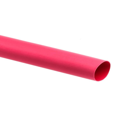 RS PRO Heat Shrink Tubing, Red 12.7mm Sleeve Dia. x 1.2m Length 2:1 Ratio