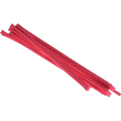 RS PRO Heat Shrink Tubing, Red 6.4mm Sleeve Dia. x 1.2m Length 2:1 Ratio