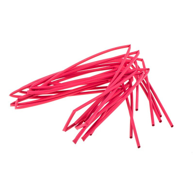 RS PRO Heat Shrink Tubing, Red 3.2mm Sleeve Dia. x 1.2m Length 2:1 Ratio