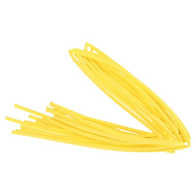 RS PRO Heat Shrink Tubing, Yellow 2.4mm Sleeve Dia. x 1.2m Length 2:1 Ratio