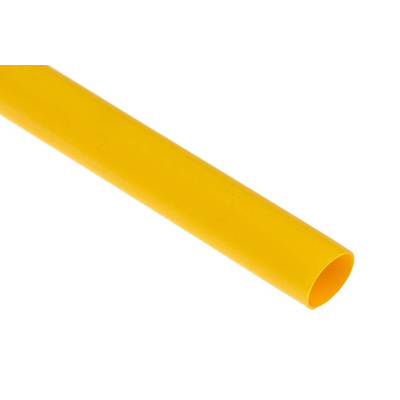 RS PRO Heat Shrink Tubing, Yellow 6.4mm Sleeve Dia. x 1.2m Length 2:1 Ratio