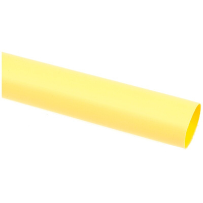 RS PRO Heat Shrink Tubing, Yellow 12.7mm Sleeve Dia. x 1.2m Length 2:1 Ratio